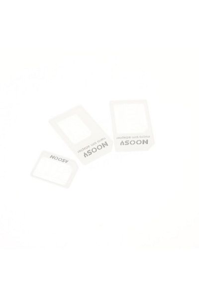 NOOSY White Nano and Micro Sim Card Adapter
