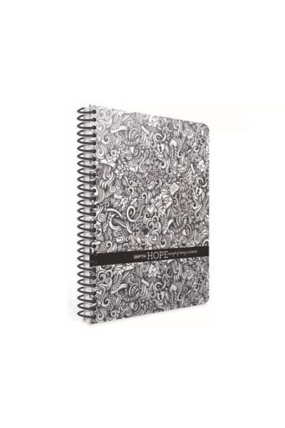 Gıpta Hope 19x26 100 Sheets Checkered Spiral Cardboard Cover Notebook