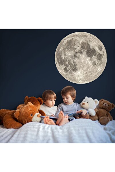 Sticker Sepetim Dolunay Yuvarlak Uzay Temalı Ay Duvar Sticker