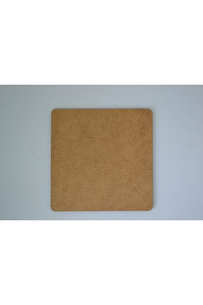 DMahşap Φύλλο Supla 12 τεμάχια 3 mm ακατέργαστο MDF 10 cm x 10 cm τετράγωνο κοπής λέιζερ χωρίς τρύπα