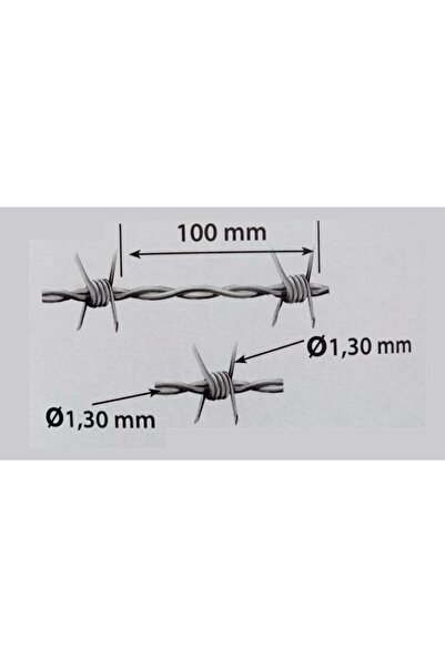 Genel Markalar Dikenli Tel /dikenli Tel (250 METRELİK) 1.30mmx1.30mm Kalınlık- Çit Teli-tarla Dikenli Çittel