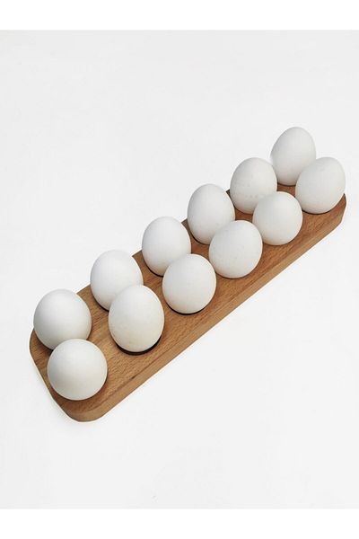 MUKO Design Σετ 12 φυσικών ξύλινων αυγολαβές