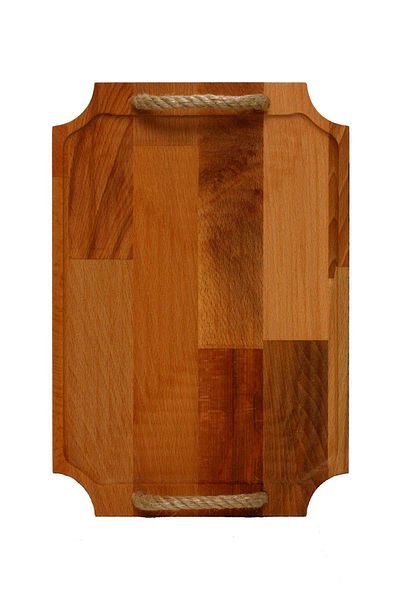 Raven Home Studio Solid Wood Jute String Tray Tray Natural
