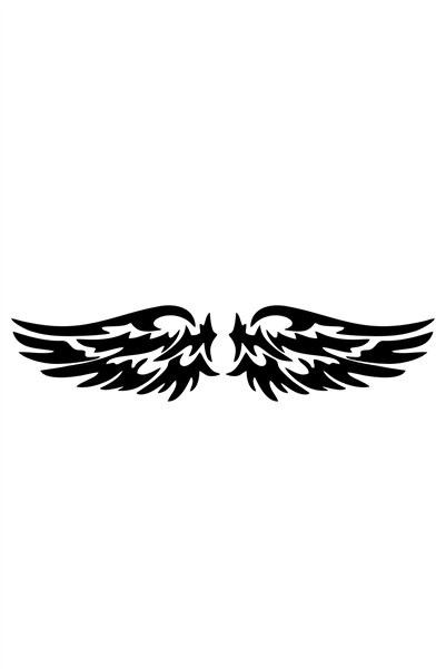 esticker 2 Pieces Wing Sticker Auto Sticker Car Sticker 20 X 10 Cm Black