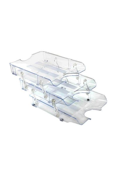 Bigpoint Document Shelf Transparent 3 Pieces
