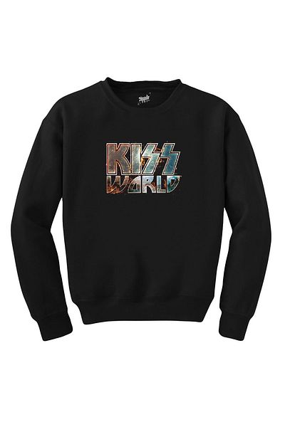 Z zepplin Kiss World Tour Black Sweatshirt