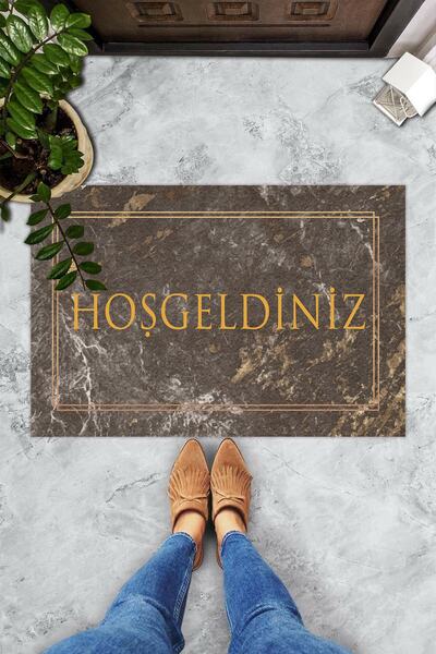 Evsebu Διακοσμητικό χαλάκι πόρτας με μαρμάρινο σχέδιο καλωσορίσματος