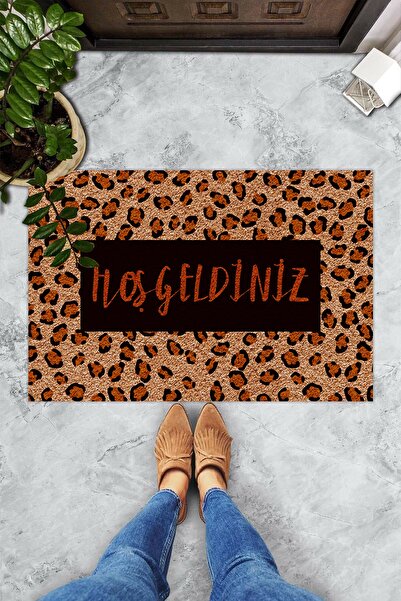 Evsebu Welcome Brown Pebbles Decorative Door Mat