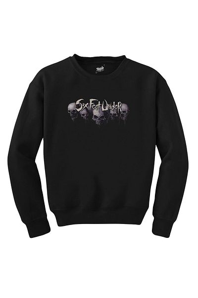 Z zepplin Six Feet Under Skulls Black Sweatshirt