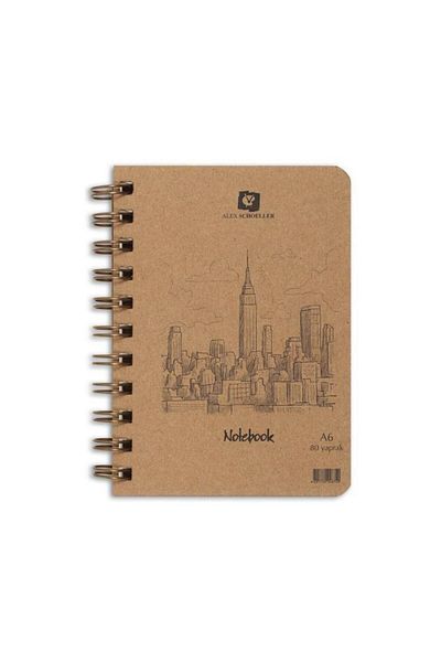 Alex Schoeller Kraft Hard Cover Memo Pad 70 gr A6 80 Yp Striped