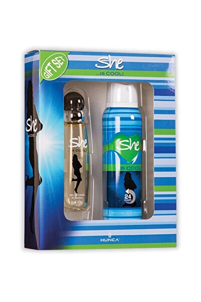 She Is Cool 50 Ml Edt Kadın Parfüm 150 Ml Deodorant Set 1