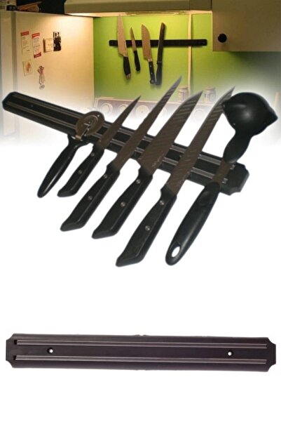 Buffer منظم صينية دائري قابل للدوران 360 درجة + حامل سكاكين مغناطيسي 55 سم