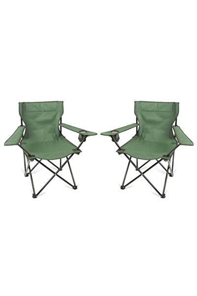 Dükkanönü 2 Adet Yeşil Rejisör Kamp Sandalyesi Piknik Sandalyesi Katlanır San...