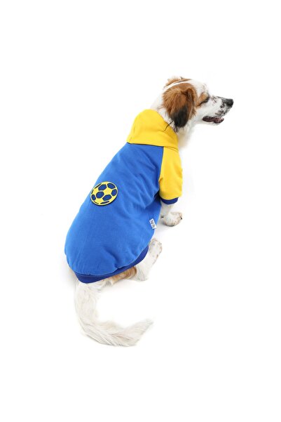 DOGİ&DOG سويت شيرت للكلاب والقطط باللون الأزرق من العرق - شخصية