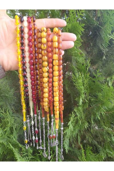 Çağrı Gümüş Koleksiyonluk 10'lu Kombin Tesbih Toz Sıkma Hareli Sürmeli Fosill...