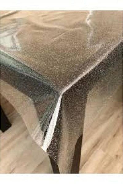 Sima Gold Glitter Transparent Tablecloth Pvc Yukselımefrusat Product
