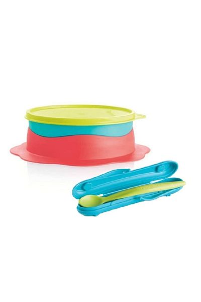 Tupperware My First Plate and Food Spoon Food Set Hsgl