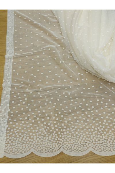 perdealemi Polka Dot Lace Tulle Curtain 200x270 Normal Pleat 1/2.5