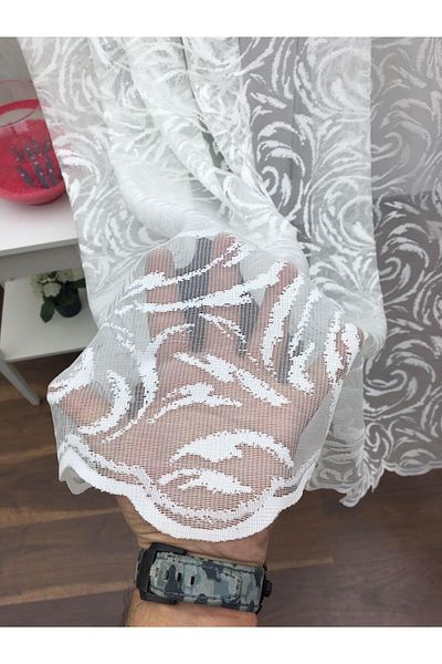 perdealemi Custom Knitted Textured Tulle Curtain 500x250 Tight Pleat 1/3