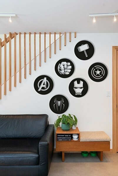 evdeucuz Avengers Ahşap Duvar Süsü