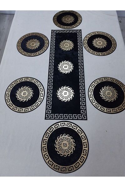 SEHARA Placemat/tranger/masa/fata de masa/catifea/Set de prezentare a alimentelor de 7 piese
