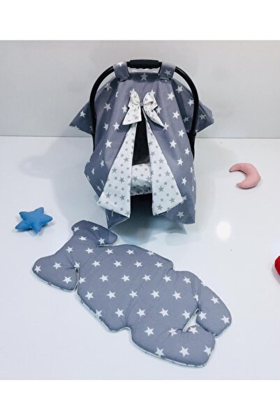 Balamira Gri Beyaz Yıldızlı 3 Parça Her Pusete Uygun Puset Seti Kmp *** Puset Satışımız Yoktur.***