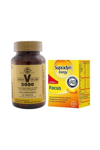 Supradyn Solgar Vm 2000 - 90 Tablets + Energy Focus 30 Tablets