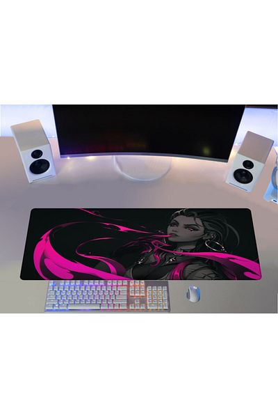 PORGE لوحة ماوس رينا مقاس 70x30 سم مقاس Xl كبيرة الحجم لمشغل الألعاب