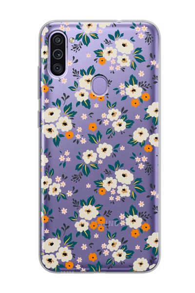 Spoyi Super Transparent Phone Case for Samsung Galaxy A11 Flower Garden Design