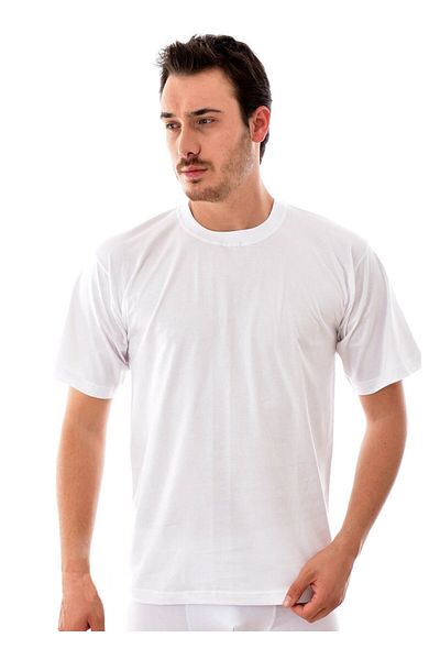 Tutku Ανδρικό εσώρουχο White Crew Neck - Συσκευασία των 6