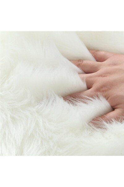 SARAZ HALI Puffy Peluş Yumoş Beyaz