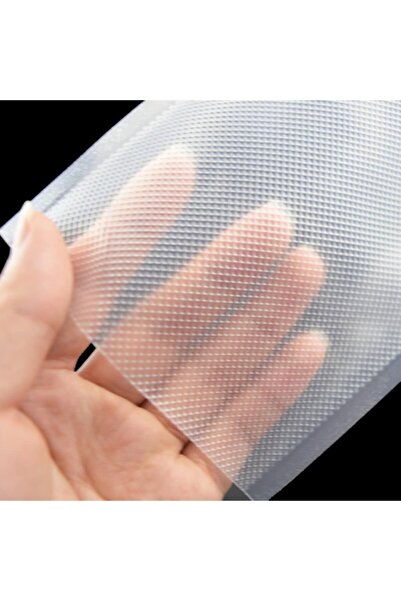 Vakur Vakum Makineleri Için Tek Yüzeyi Tırtıklı Vakum Torbası - Poşeti 15cmx20cm - 50 Adet