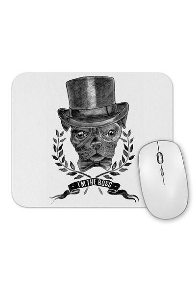 Baskı Dükkanı Είμαι ο Boss Magician Pug Dog Mouse Pad