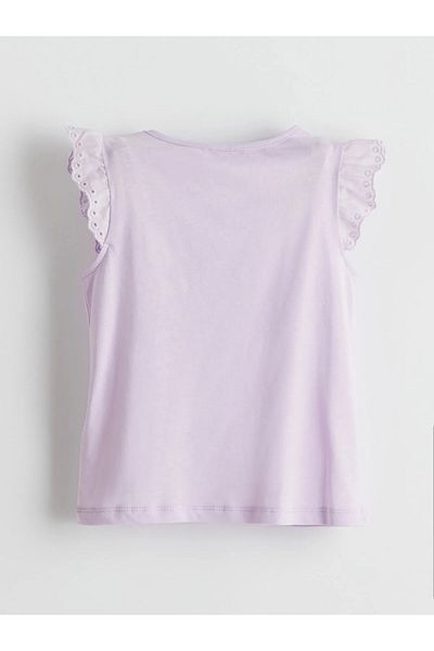 LC Waikiki Crew Neck Embroidered Combed Cotton Girls' Blouse