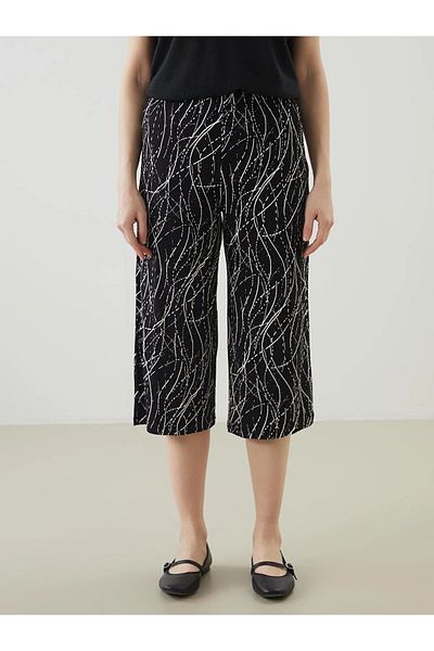 LC Waikiki Floral Γυναικείο Κάπρι με Ελαστική Μέση