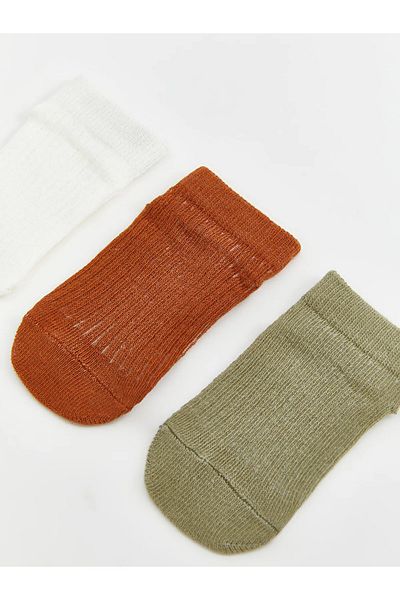 LC Waikiki Basic Baby Boy Booties Socks 3 pcs