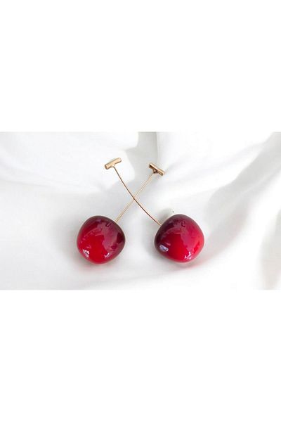 Dark Wind Women's Trend Dangle Gold Cherry Earrings |   Stylish Gift Jewelry