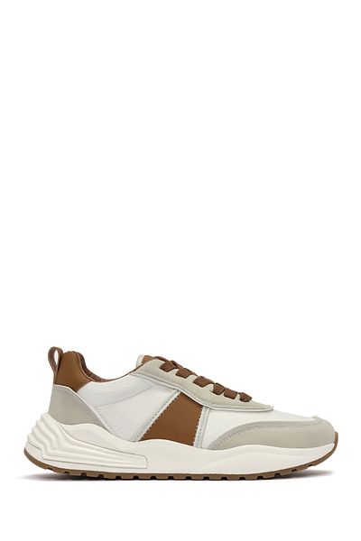 Derimod Acbc X Leathermod Men's Tan Lace-Up Thick Sole Sneaker 25Sfd78066F