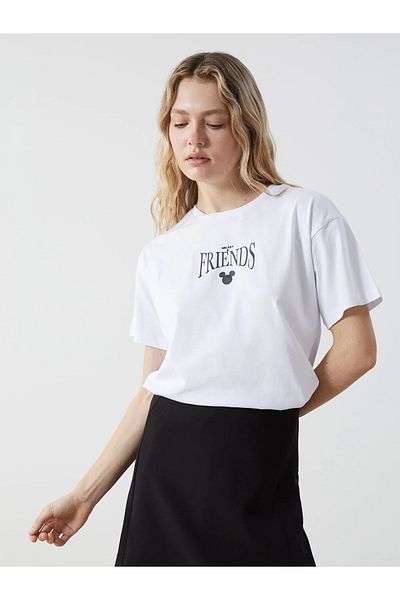 LC Waikiki Tricou cu imprimeu Mickey and Friends pentru damă