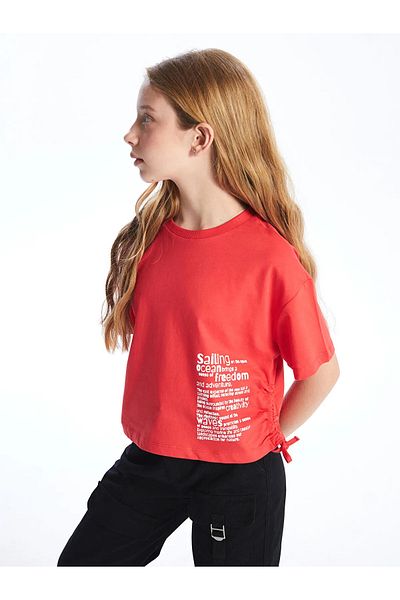 LC Waikiki Crew Neck Girl's Crop T-Shirt