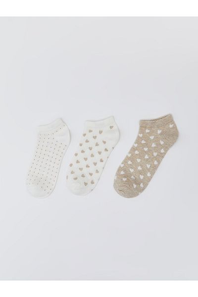 LC Waikiki Patterned Women's Booties Socks 3-Pack