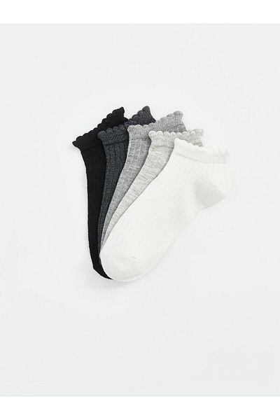 LC Waikiki Women's Plain Booties Socks 5-Pack