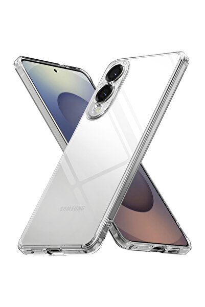 Rivor Samsung Galaxy S25 Edge İçin Uyumlu Kılıf 3D Kamera Korumalı Süper Şeff...