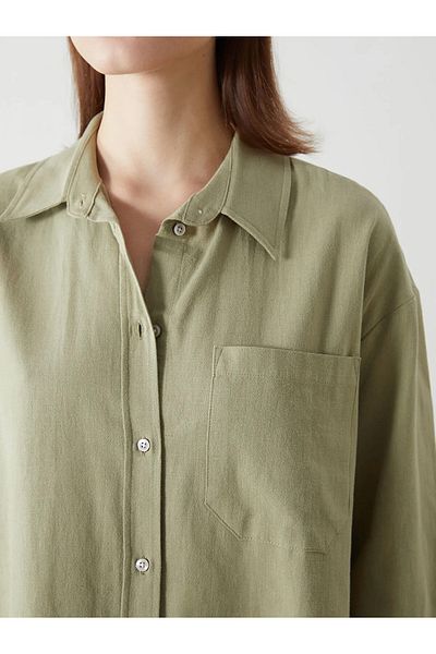 LC Waikiki Γυναικείο πουκάμισο Oversize Linen Blend
