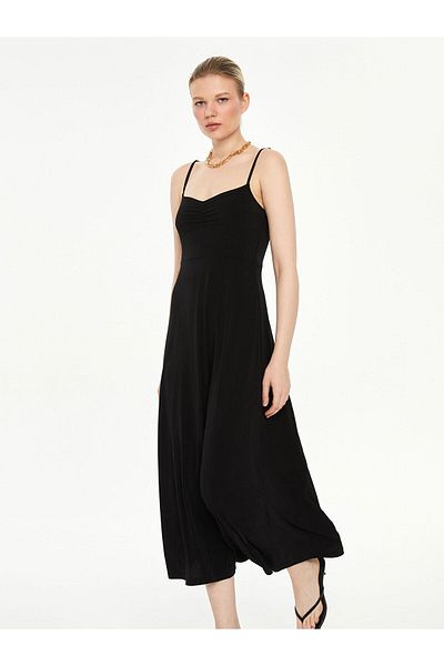 LC Waikiki Heart Neck Gather Detailed Dress