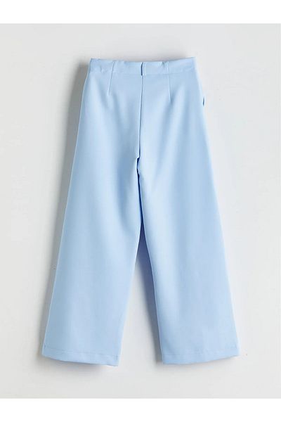 LC Waikiki Girl's Pleated Trousers with Adjustable Elastic Waist