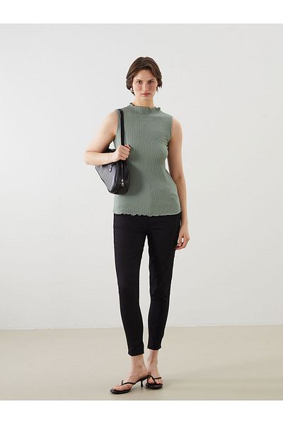 LC Waikiki Stand Collar Textured Women's Athlete