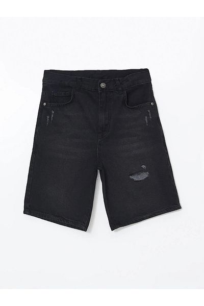 LC Waikiki Boys' Jean Shorts with Adjustable Elastic Waist