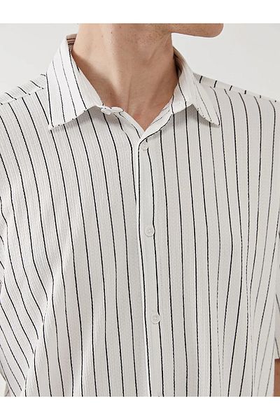 LC Waikiki Regular Fit Short Sleeve Striped Men's Shirt