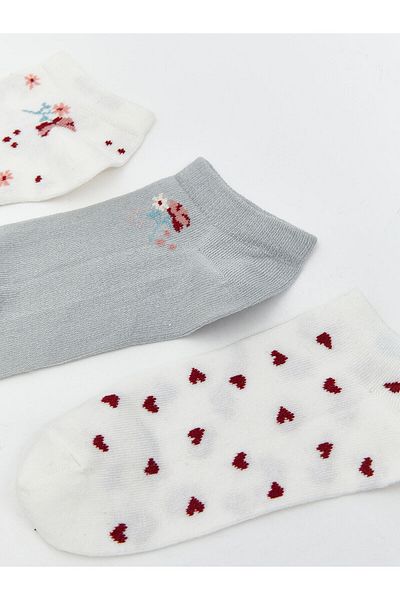 LC Waikiki Floral Women's Booties Socks 5-Pack